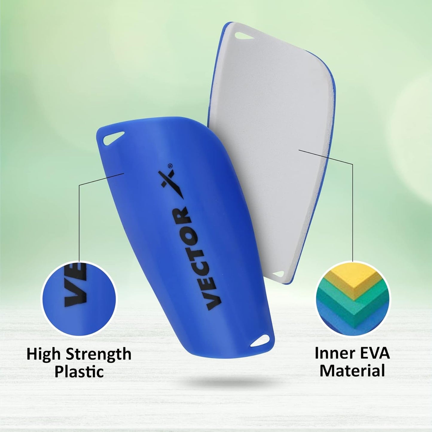 VECTOR X Invader Shin Guards for Football (4 Pack) (M)