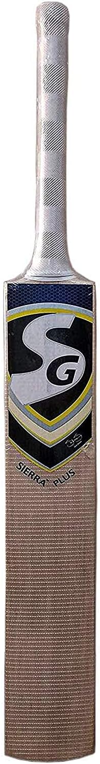 SG Sierra Plus Cricketschläger für Herren und Jungen | Material: Kaschmirweide | Leicht | Kostenlose Abdeckung | Spielbereit | Für fortgeschrittene Spieler