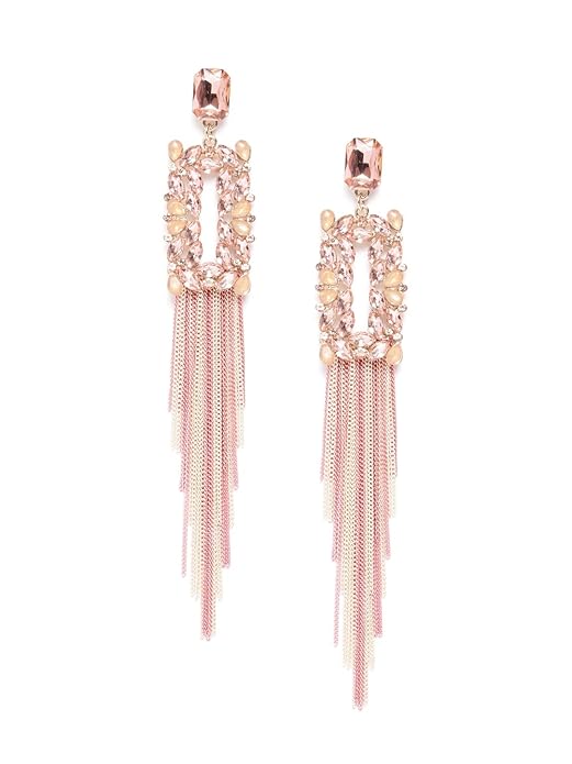 YouBella Schmuck Ohrringe | Farbe: Wein | Kristall-Quasten-H&made-Ohrringe | Für Mädchen & Frauen | Am besten zum Verschenken | Hochzeit | Stilvoll | Partykleidung | Mode | Geeignet für alle Gelegenheiten
