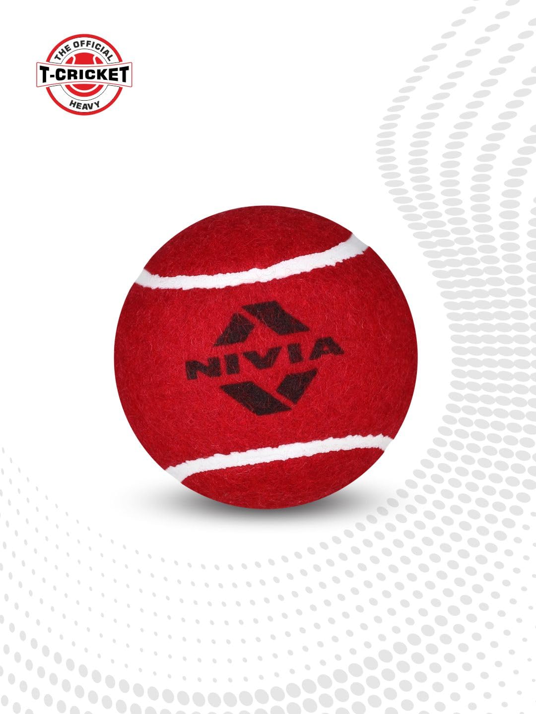 Nivia Heavy Cricket-Tennisball Packung mit 12 Bällen | Farbe: Rot | Material: Gummi | Schwerer Ball | Übungsball | Cricket-Trainingsball