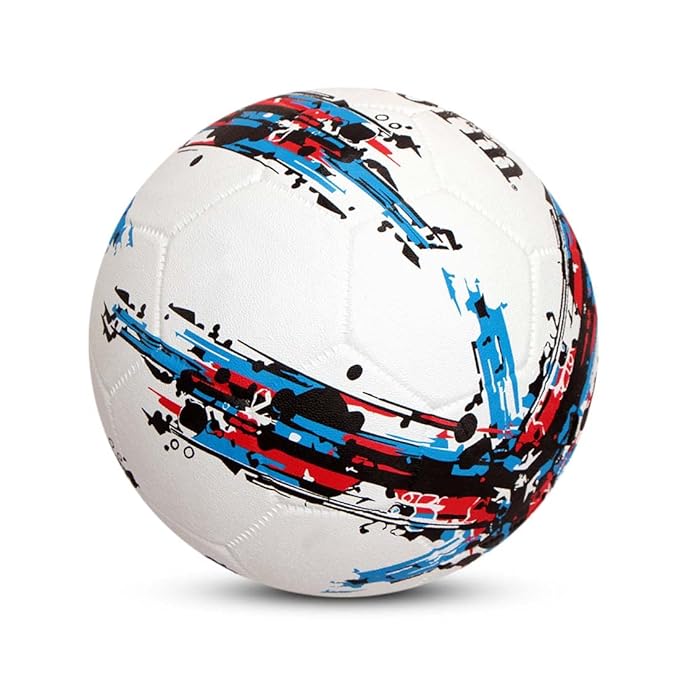 Nivia Sturm football, basic standard, training ball, 32 fields, durable rubber coating, bladder with butyl thread, for playing on hard surfaces