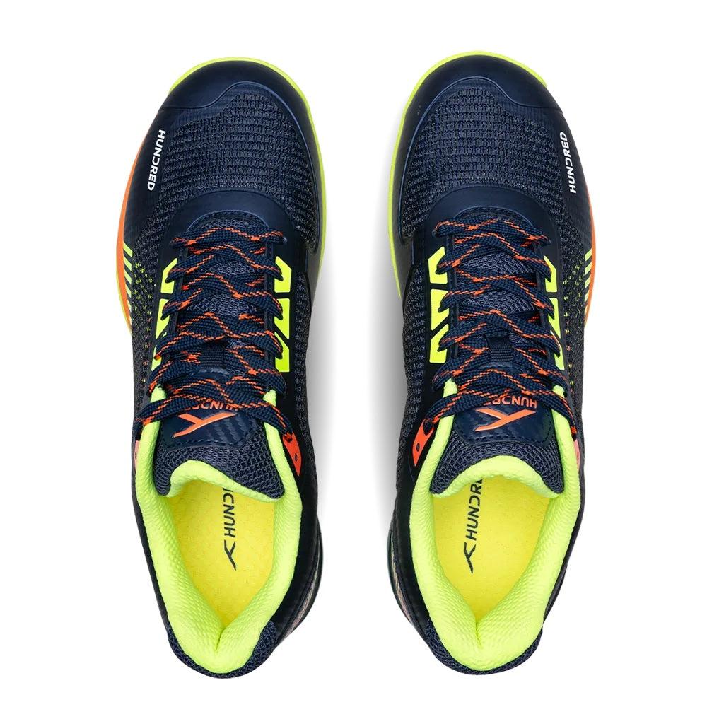 Hundred BEAST MAX Badminton Shoe Navy/Lime/Orange