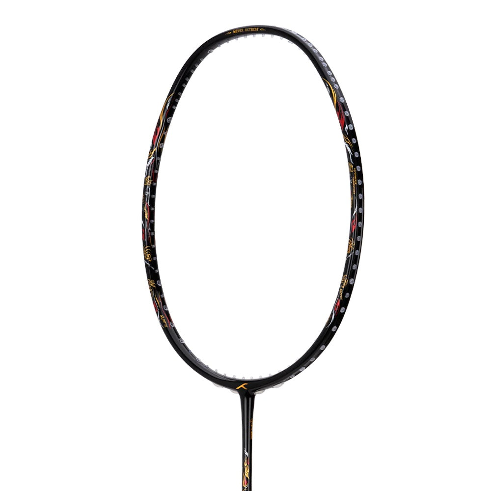HUNDRED Battle 900-3U Graphite bespanntes Badmintonschläger mit vollständiger Schlägerhülle (schwarz)