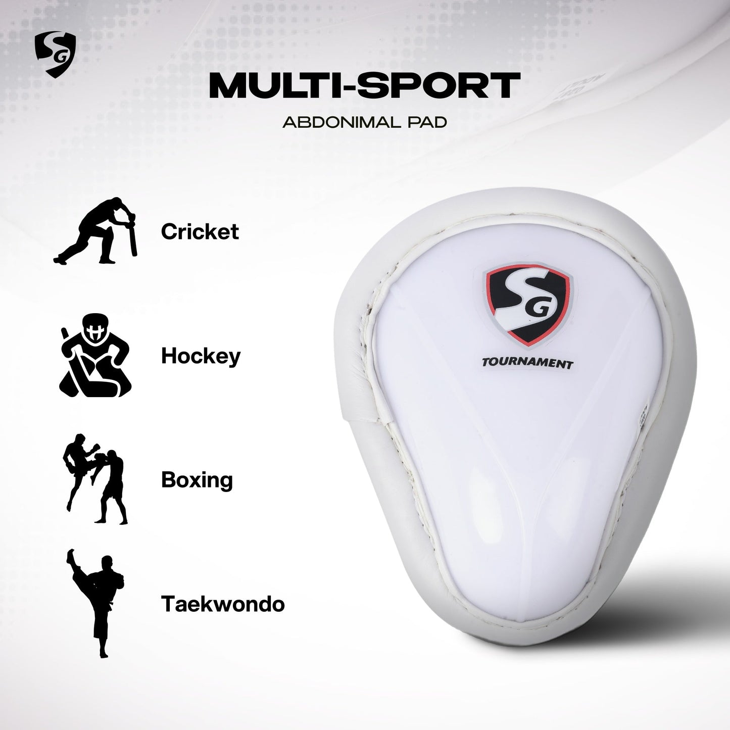 SG Tournament Abdominal Cricket Pad | Ultimativer Komfort | Hochwertiges Material | Weiches Gefühl | Hervorragende Schock-Absorption