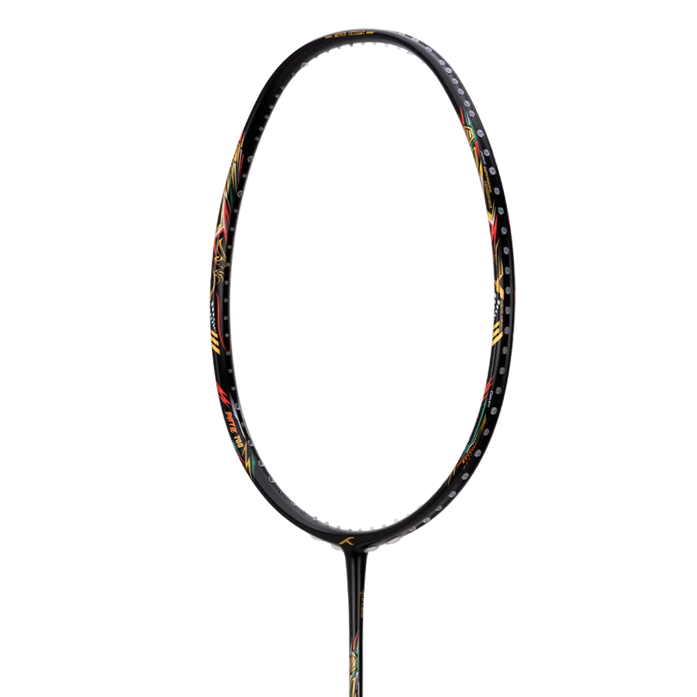 Hundred BATTLE 700 Badminton Racket, 4U, Anthracite/Gold/Orange