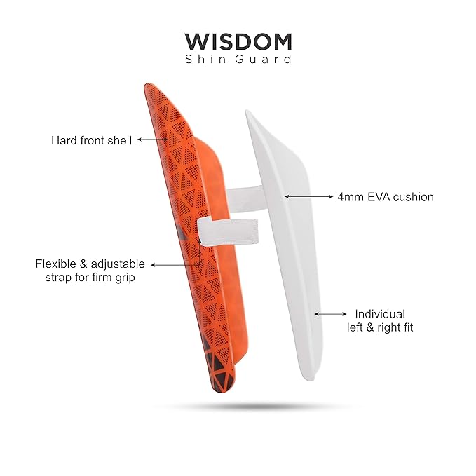 Nivia 805OR Wisdom-2018 plastic shin guards