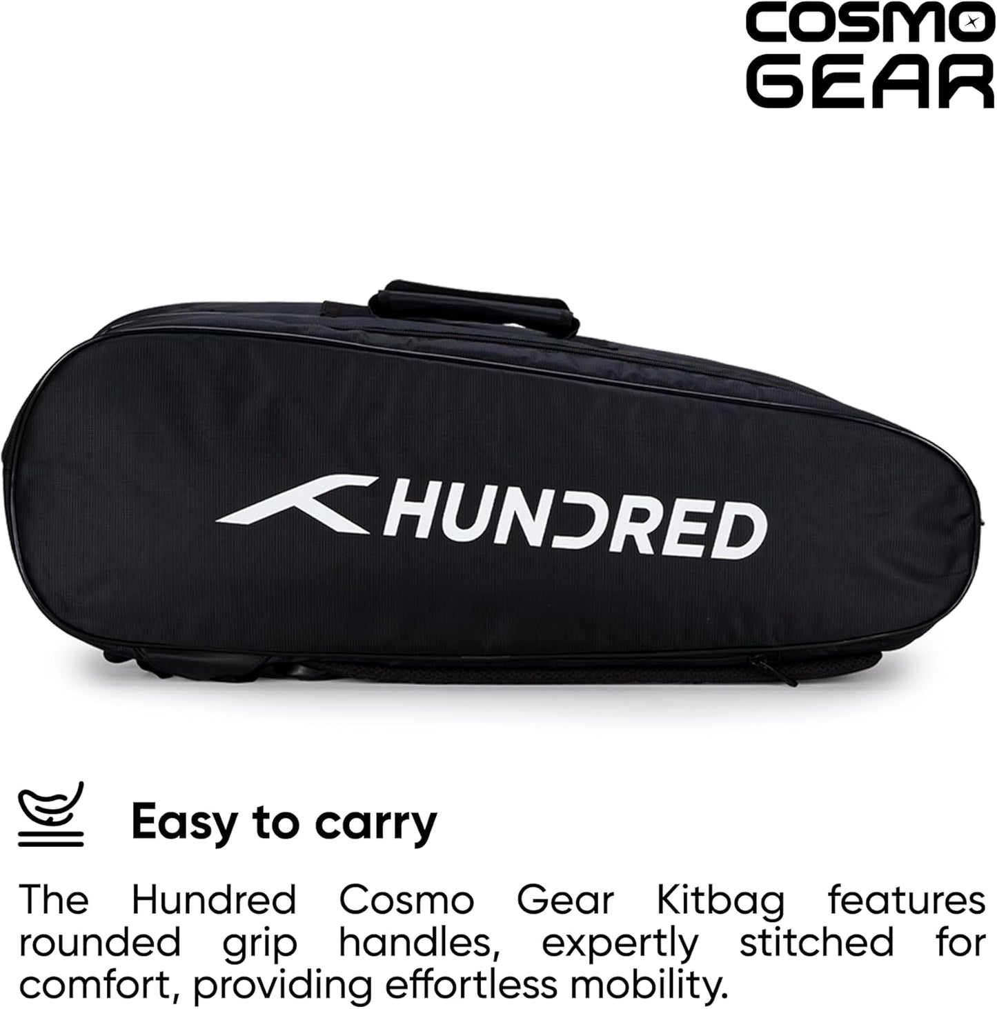 Hundred Cosmogear Badminton Set Bag |Double Zipper | Front Zipper Pocket