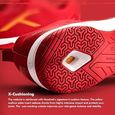 HUNDRED Infinity Pro Non-Marking Professional Badminton Shoe for Men