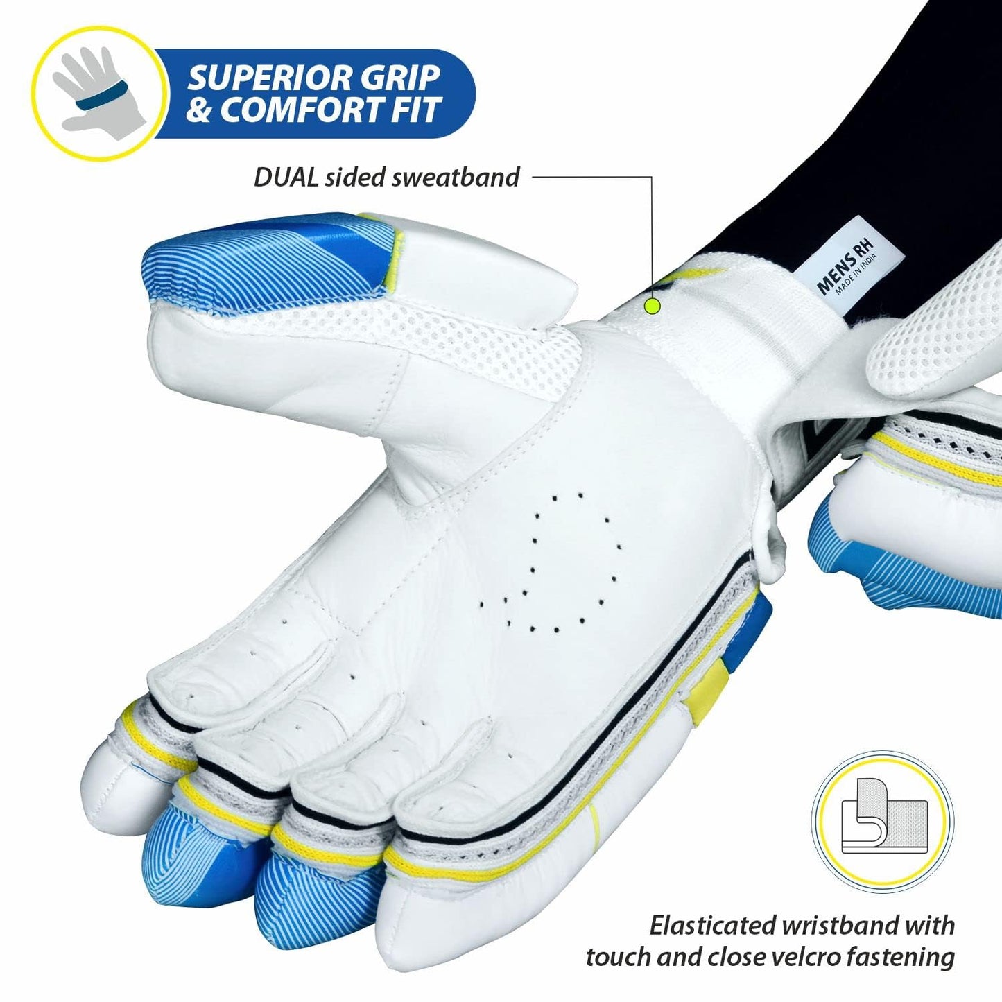 DSC Condor Motion Cricket Batting Gloves | Multicolor | Für Rechtshänder Batsman