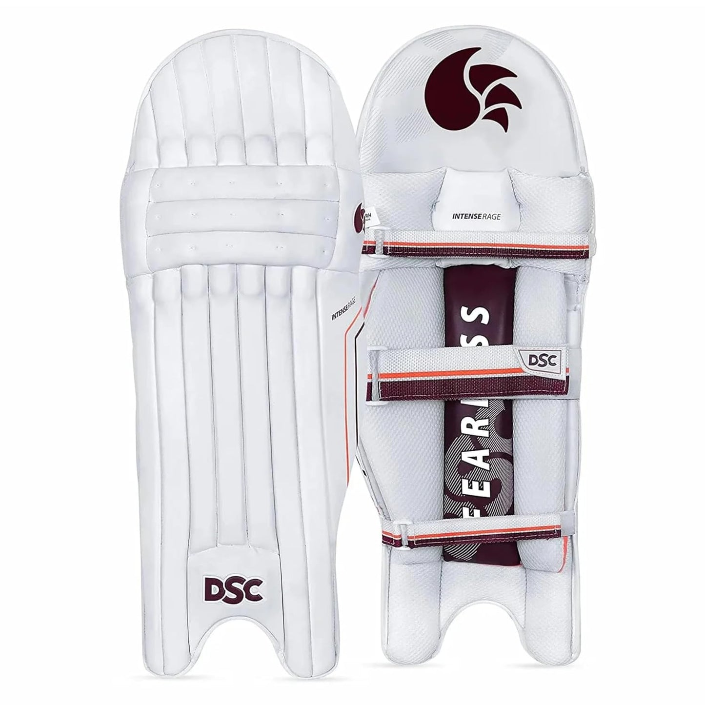 DSC Intense Rage Cricket Batting Legguard | For Men & Boys | Material: PVC | Strap with padded buckle | Bolster lined with fabric