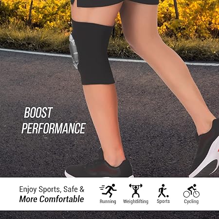 Vector X Camo Kniebandage, einteilig, für Sport, Schmerzlinderung, Kniekompressionsunterstützung, Übung, Laufen, Radfahren, Knieschützer, Kniebandage für Damen und Herren (Schwarz-Grau)