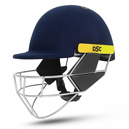 DSC SCUD Cricket Helmet | Navy Blue | Size: Large | For Men & Boys | Solid spring steel mesh | Adjustable back support strap | Removable and washable sweatband | Lightweight