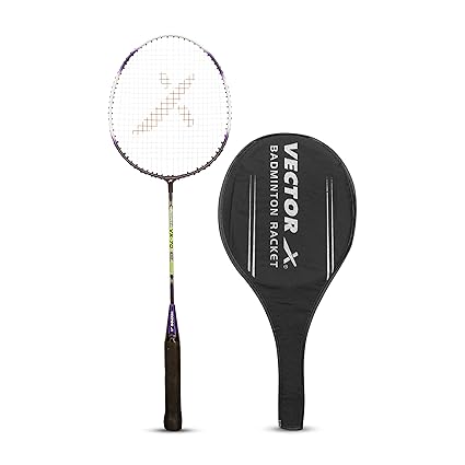 Vector X Badminton Racket | Size: 3 7/8 inches | For men and boys | Material: Aluminum | Best for professional athletes training and competition, outdoor play, backyards