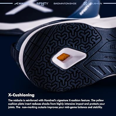 HUNDRED Infinity Pro Non-Marking Professional Badminton Shoe for Men