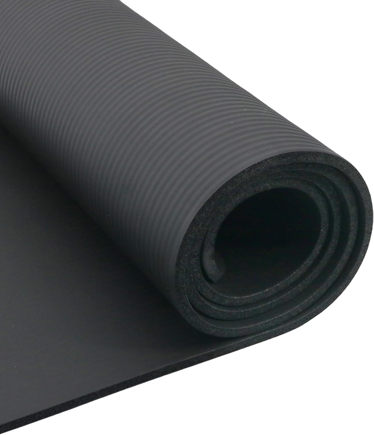 Endless NBR Black Yoga Matte | Bequeme und strapazierfähige Gymnastikmatte | Anti-Rutsch-Phthalat getestet | Größe: 183 * 61cm, 1cm dick | Farbe: Schwarz | NBR-Schaum | Übung, Yoga, Pilates und Workouts