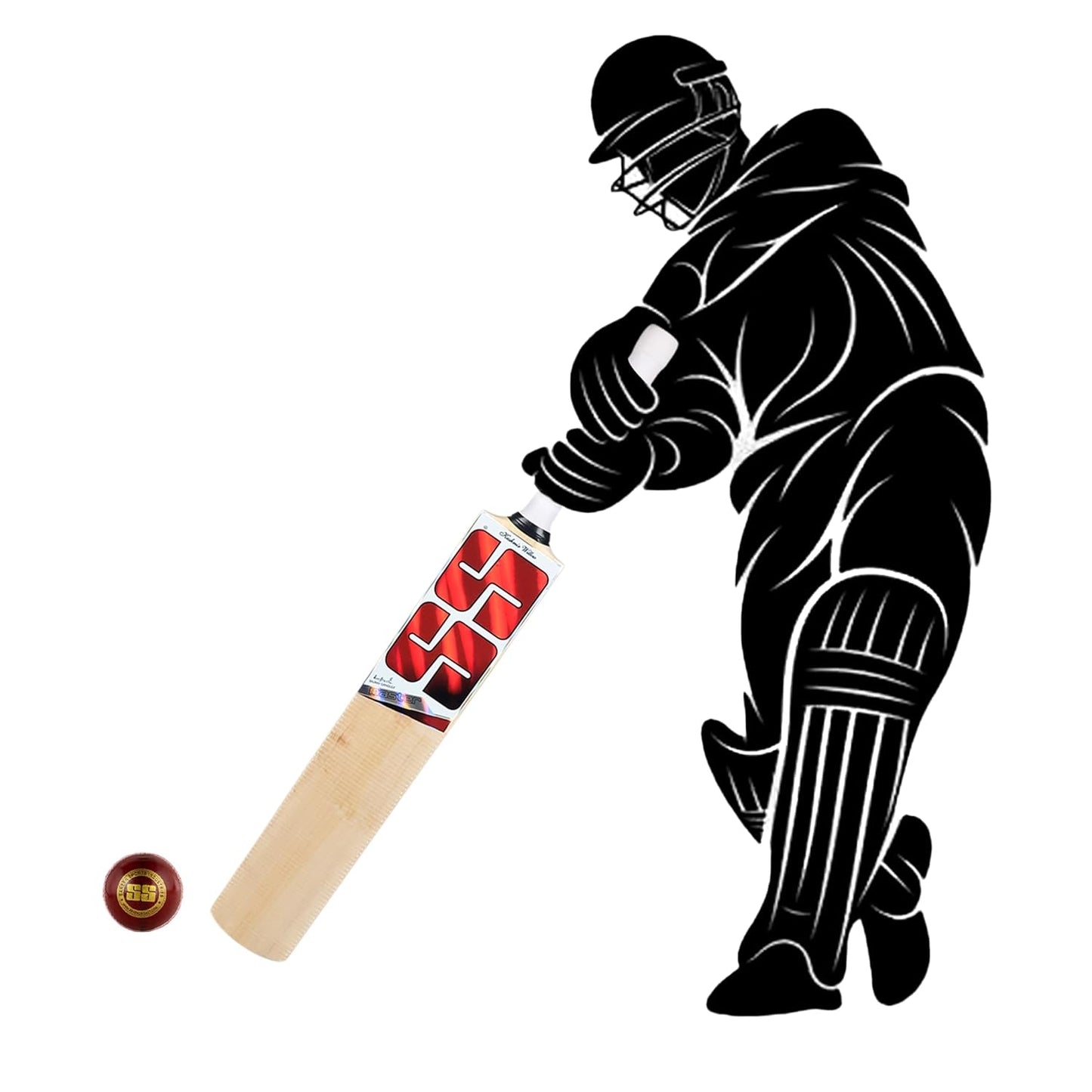 SS Master Kashmir Willow Cricket Bat | Material: Kashmir Willow Wood | Leichtgewicht | Für fortgeschrittene Spieler