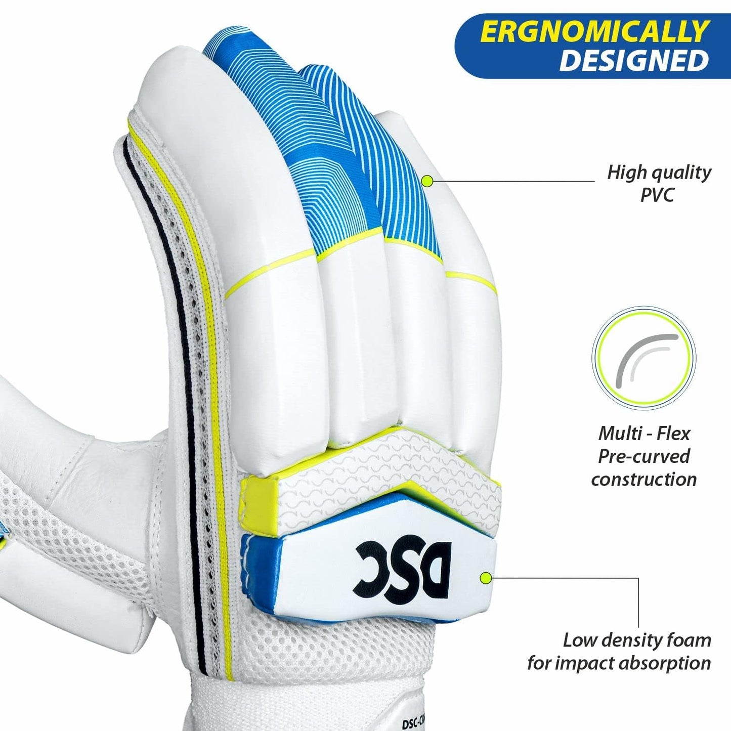 DSC Condor Motion Cricket Batting Gloves | Multicolor | Für Rechtshänder Batsman