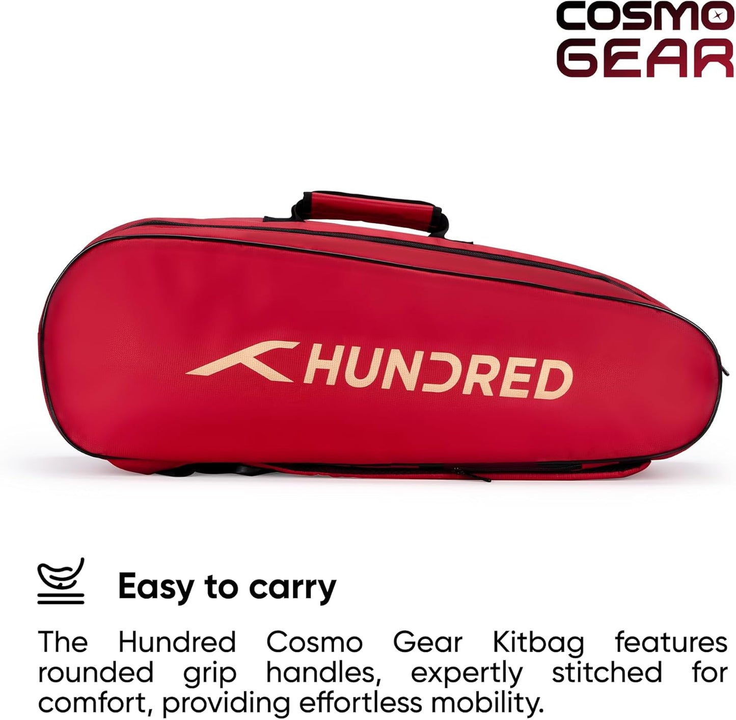 Hundred Cosmogear Badminton Set Bag |Double Zipper | Front Zipper Pocket