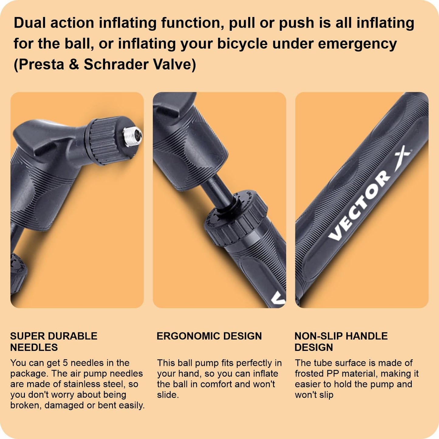 Vector X Dual-Action-Luftpumpe