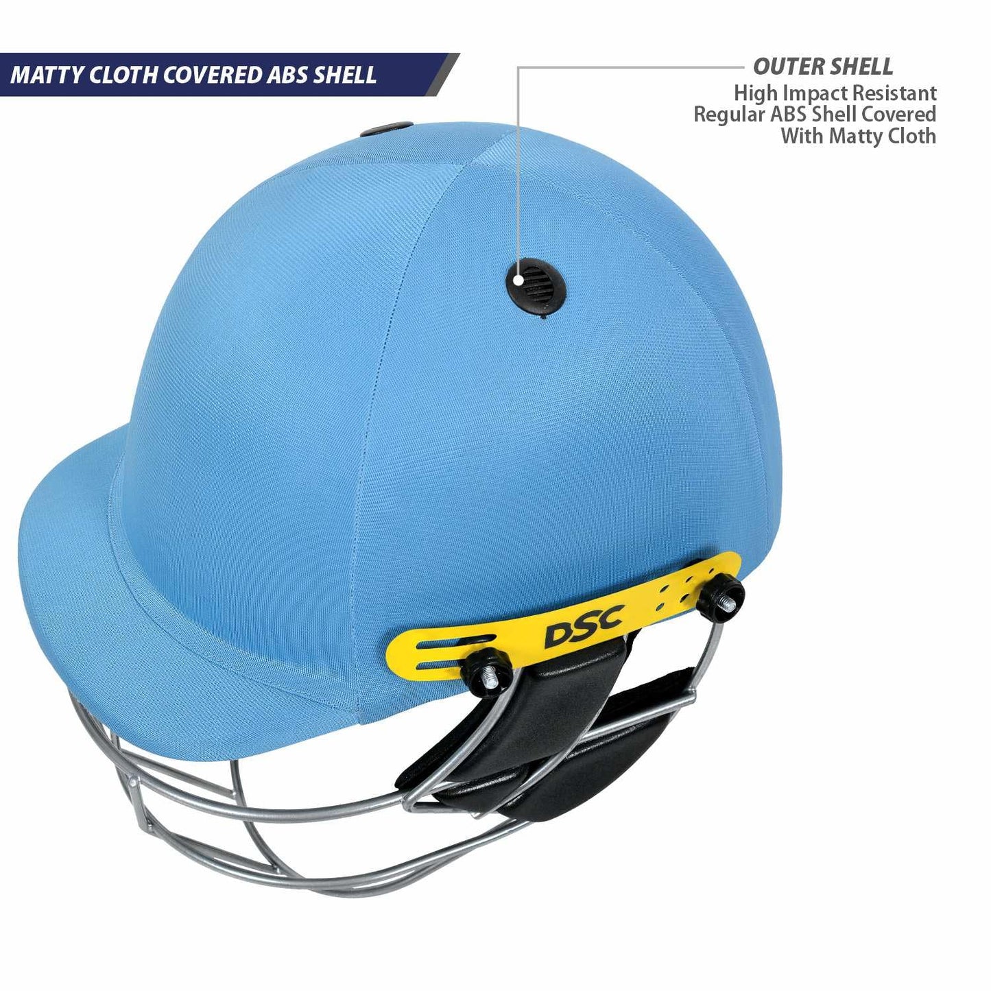 DSC Defender Cricket-Helm | Für Männer & Jungen | Verstellbares Stahlgitter | Rückenstützriemen | Leichtgewicht