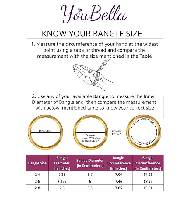 YouBella Traditionelles Armreifen-Set im Antik-Look | Versilbert | Material: Messing | Größe: 2,4 | Modischer Kunstschmuck | Für Frauen und Mädchen | Langanhaltendes Finish | Geeignet für alle Gelegenheiten