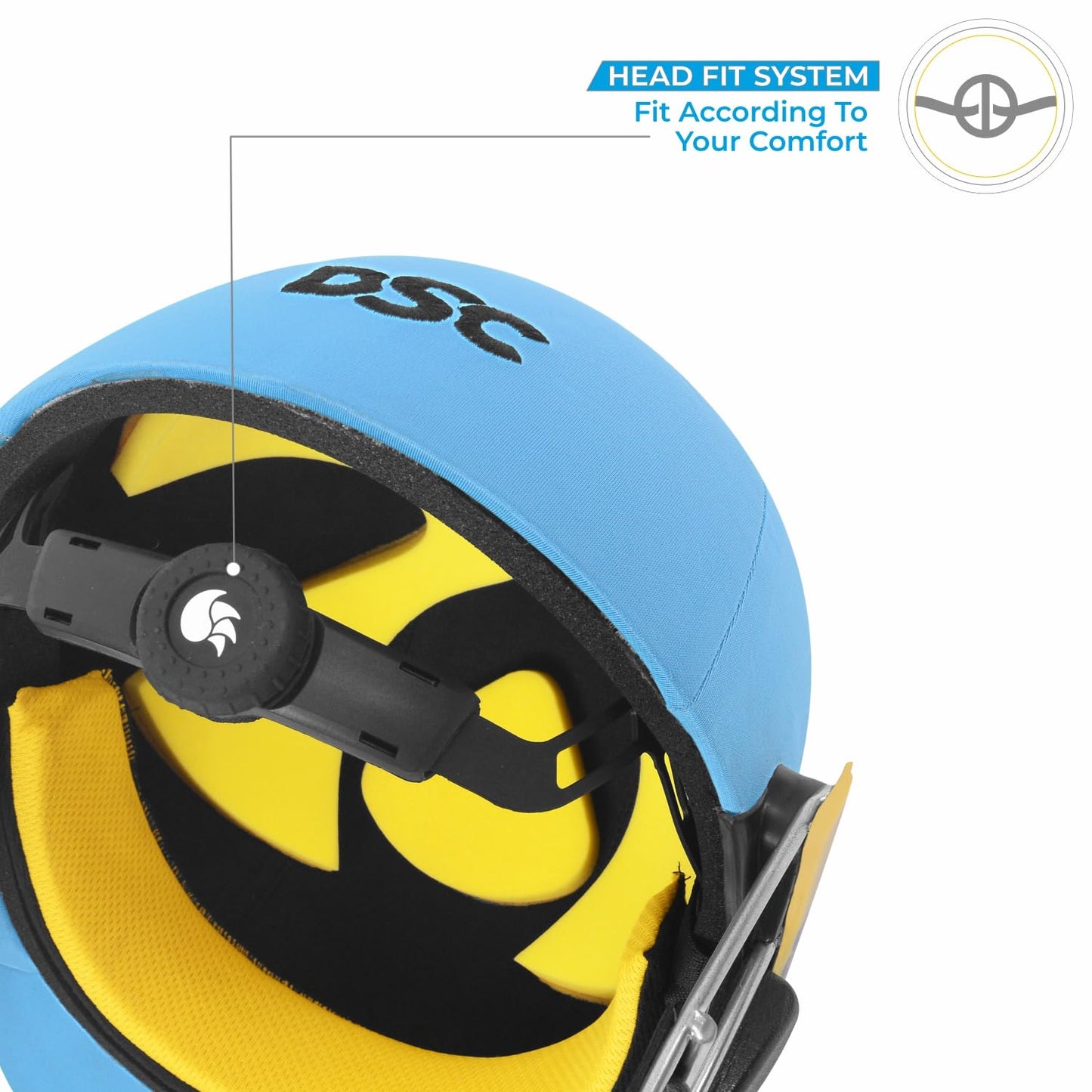 DSC Avenger PRO Premium Cricket-Helm | Für Männer & Jungen | Fester Federstahlgrill | Rückenstützriemen | Nackenschutz | Leichtgewicht