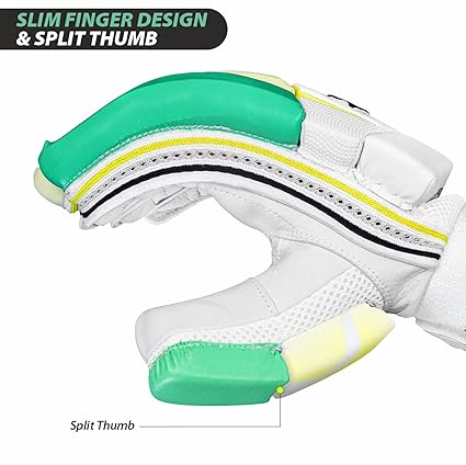 DSC Condor Glider Cricket Batting Gloves | Multicolor | Size: Youth | For Right-Handed Batsman