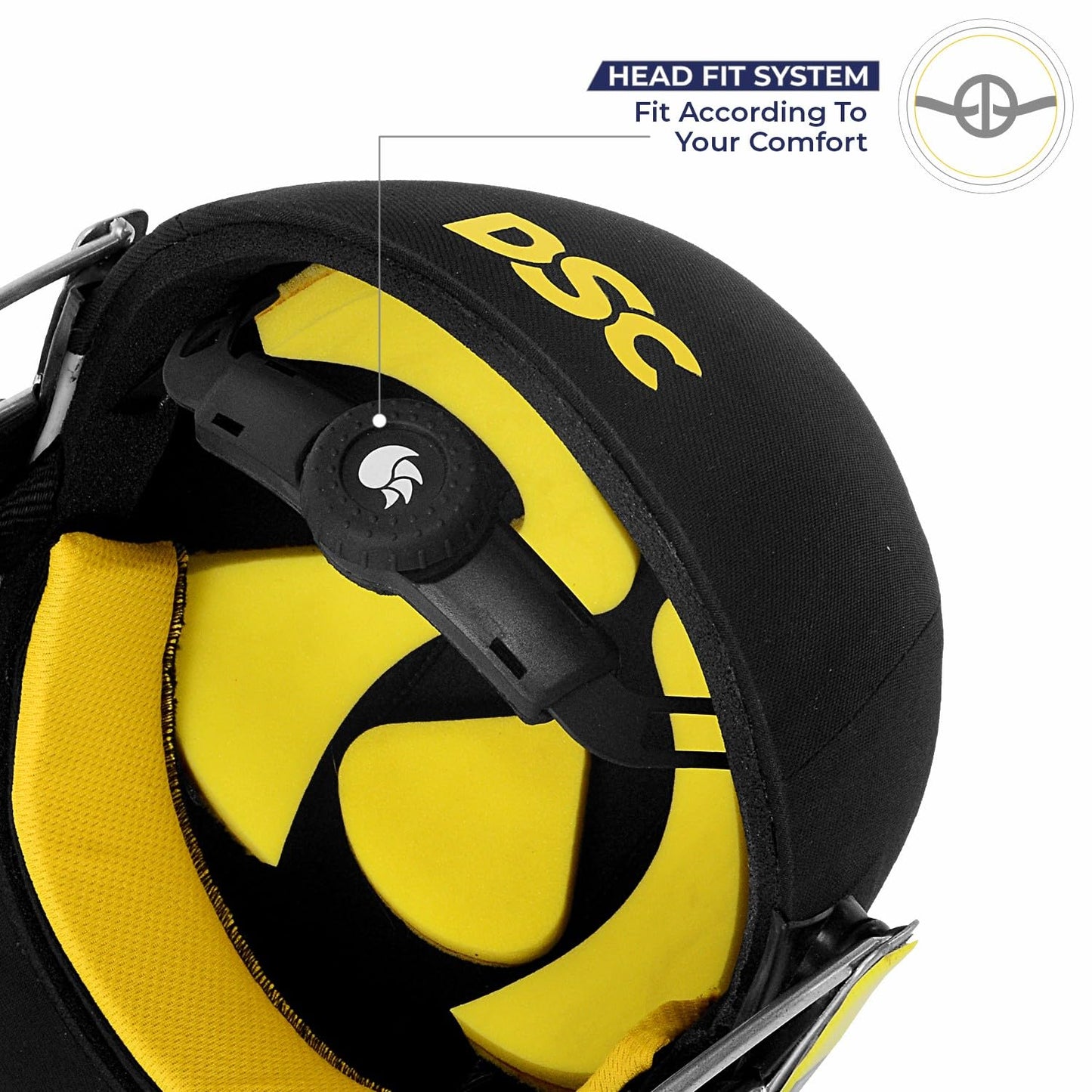 DSC Avenger PRO Premium Cricket-Helm | Für Männer & Jungen | Fester Federstahlgrill | Rückenstützriemen | Nackenschutz | Leichtgewicht