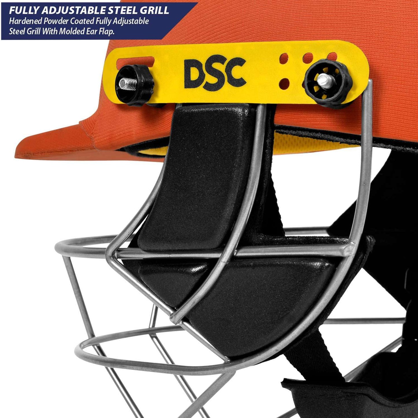 DSC Defender Cricket-Helm | Für Männer & Jungen | Verstellbares Stahlgitter | Rückenstützriemen | Leichtgewicht