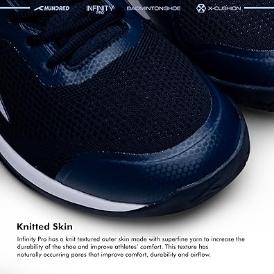 HUNDRED Infinity Pro Non-Marking Professional Badminton Shoe for Men