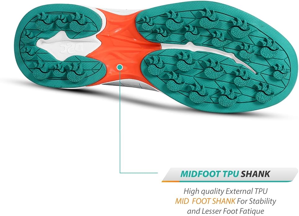 DSC Biffer 22 Cricket Shoes | Lightweight upper | Rubber outsole | TPU shank | Premium EVA midsole | Reduced foot fatigue | Unique look