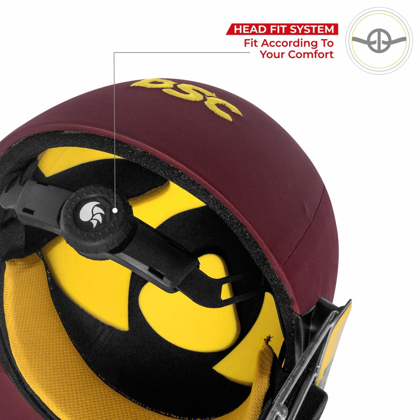 DSC Avenger PRO Premium Cricket-Helm | Für Männer & Jungen | Fester Federstahlgrill | Rückenstützriemen | Nackenschutz | Leichtgewicht