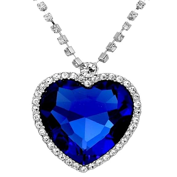 YouBella Stylish Party Wear Schmuck Versilberter Anhänger für Frauen