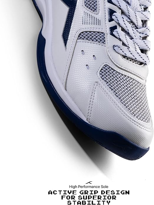 Hundred Raze Unisex Badminton Sports Shoes (Non-Marking) | for Indoor Squash, Table Tennis, Basketball & Paddle Pickle | Lightweight | X-Cushion, Toe Assist
