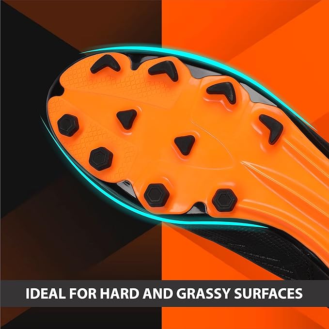 Nivia Crane 2.0 Fußballschuhe | Thermoplastisches Polyurethan | Geformte Einlegesohle | Minimale Wasserabsorption/Wassergeschützt