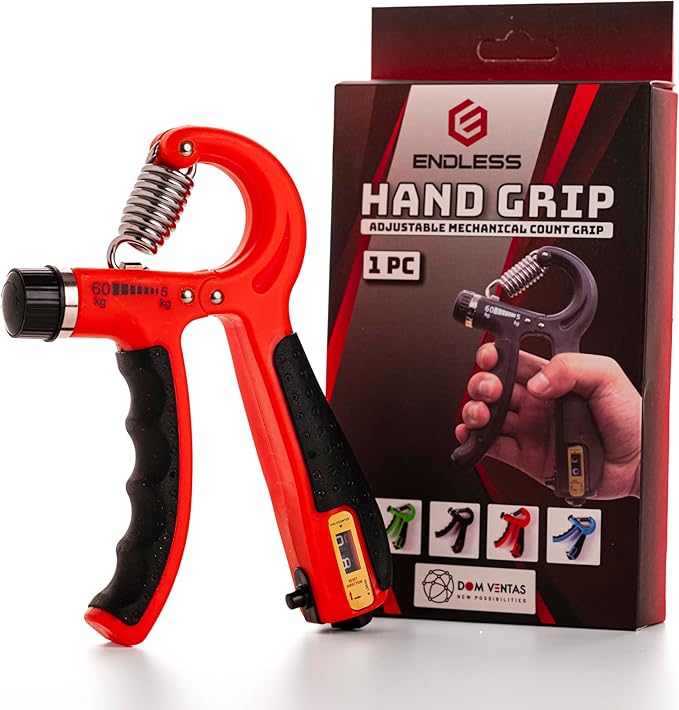 Endless EL1041 Verstellbarer Handgriffverstärker von 5 kg bis 60 kg Widerstandsstufe mit Zähler | Sonstiges | Trainingsgeräte für zu Hause und im Fitnessstudio für Unterarm- und Fingergriffübungen