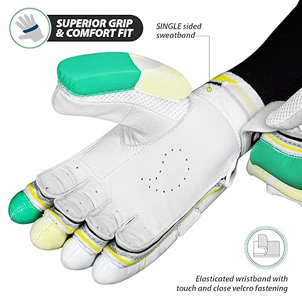 DSC Condor Glider Cricket Batting Gloves | Multicolor | Size: Youth | For Right-Handed Batsman