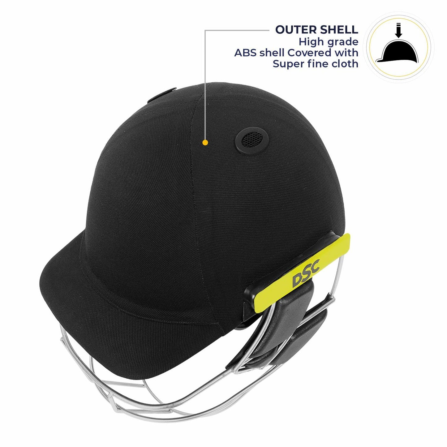 DSC Avenger PRO Premium Cricket-Helm | Für Männer & Jungen | Fester Federstahlgrill | Rückenstützriemen | Nackenschutz | Leichtgewicht