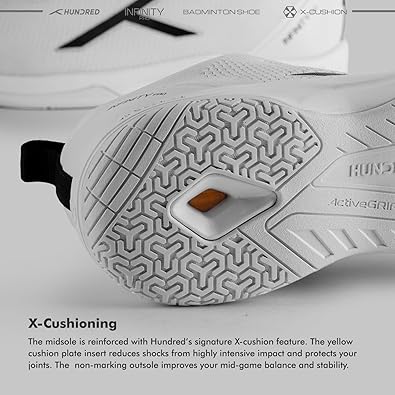 HUNDRED Infinity Pro Non-Marking Professional Badminton Shoe for Men