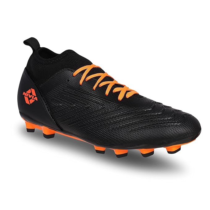 Nivia Crane 2.0 Fußballschuhe | Thermoplastisches Polyurethan | Geformte Einlegesohle | Minimale Wasserabsorption/Wassergeschützt