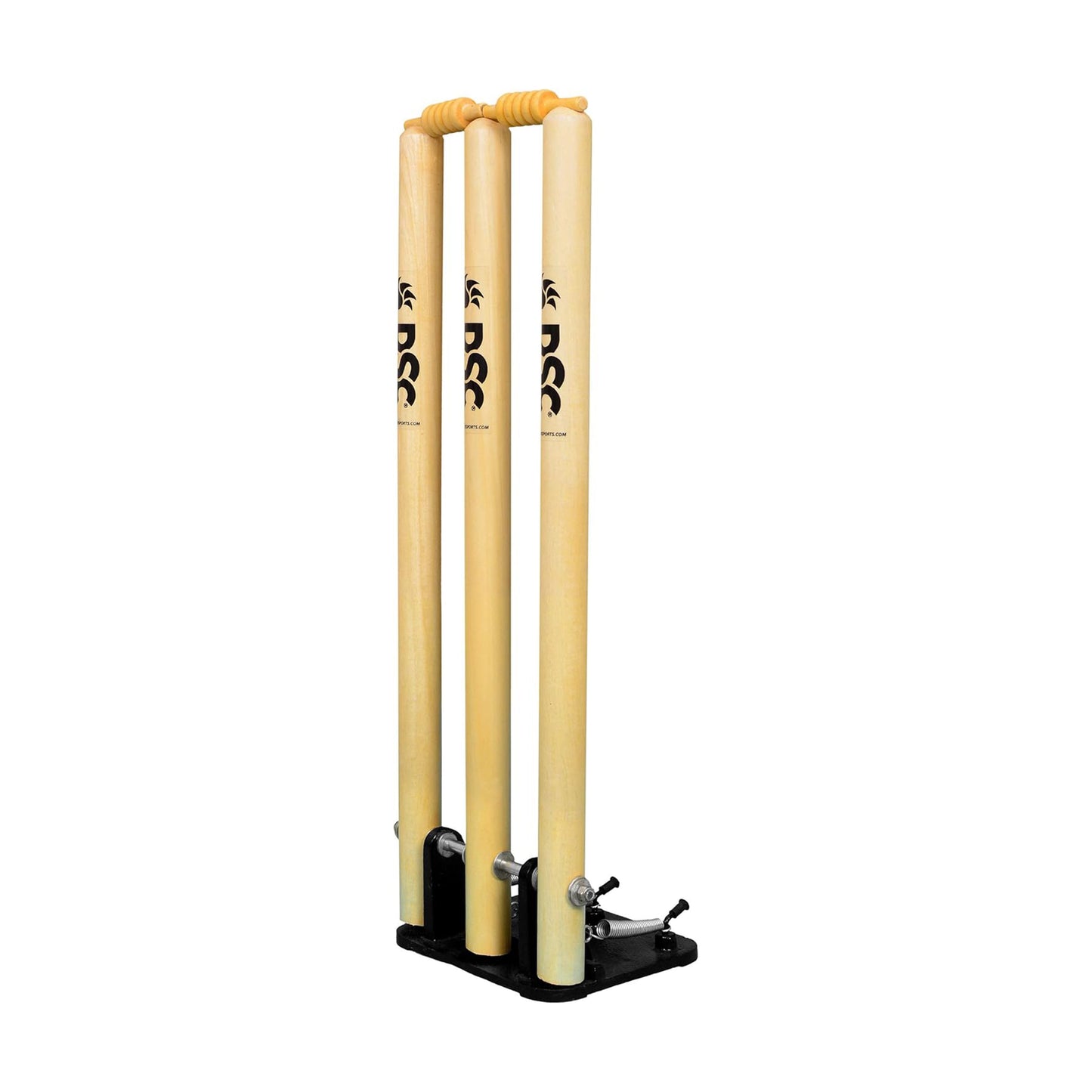 DSC DSC SPRING STUMP SET Satz von 3 Stümpfen & 2 Bails (mit Eisenbasis) CRICKET STUMPS SET - MENS-2024