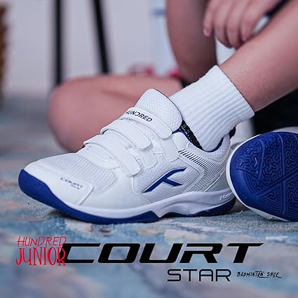 HUNDRED Herren Court Star Badminton Schuhe (Non Marking) | Leicht & Langlebig | X-Cushion Schutz