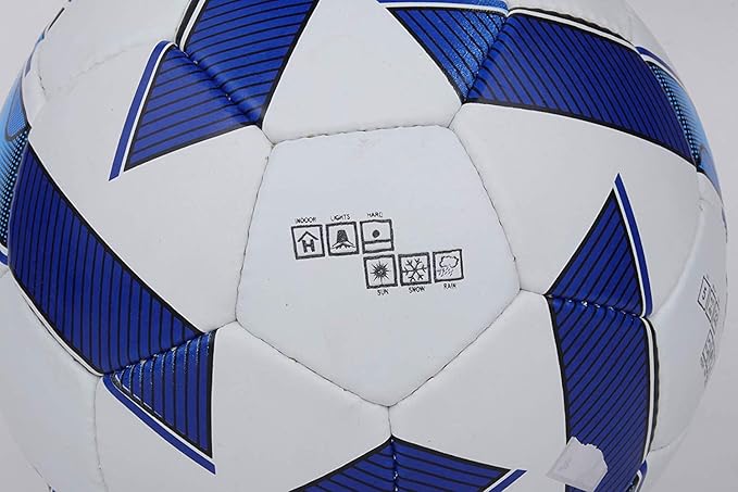 Cosco Milano Synthetik-Faser-Fußball, Größe 5 (Weiß/Blau/Schwarz)
