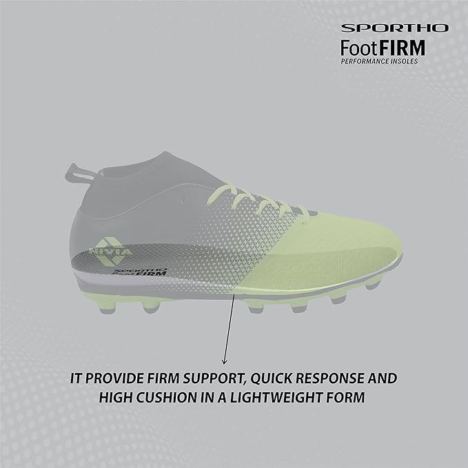 Nivia Ashtang Fußballstollen für Männer/Sport und athletische Schuhe mit PU Synthetik Leder Ober/bequeme Fußballschuhe