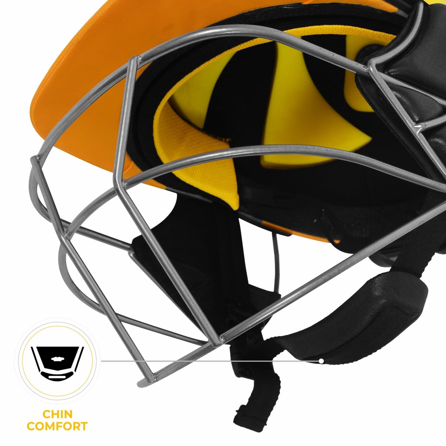 DSC Avenger PRO Premium Cricket-Helm | Für Männer & Jungen | Fester Federstahlgrill | Rückenstützriemen | Nackenschutz | Leichtgewicht