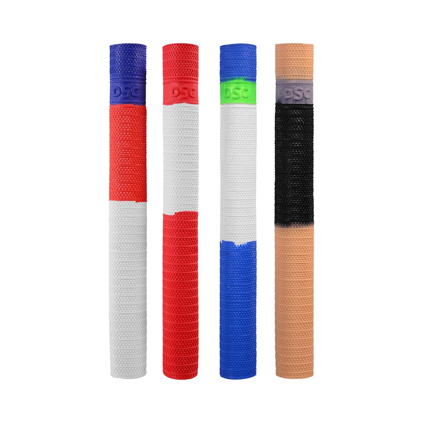 DSC Spyder Cricket Bat Grip | Farbe: Weiß/Rot | Packung mit 1 Stück | Material: Gummi | Bessere Stoßdämpfung | Verbesserte Kontrolle | Einfache Installation | Verwendung für alle Spieler | Bequeme Passform