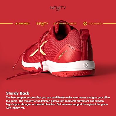 HUNDRED Infinity Pro Non-Marking Professional Badminton Shoe for Men