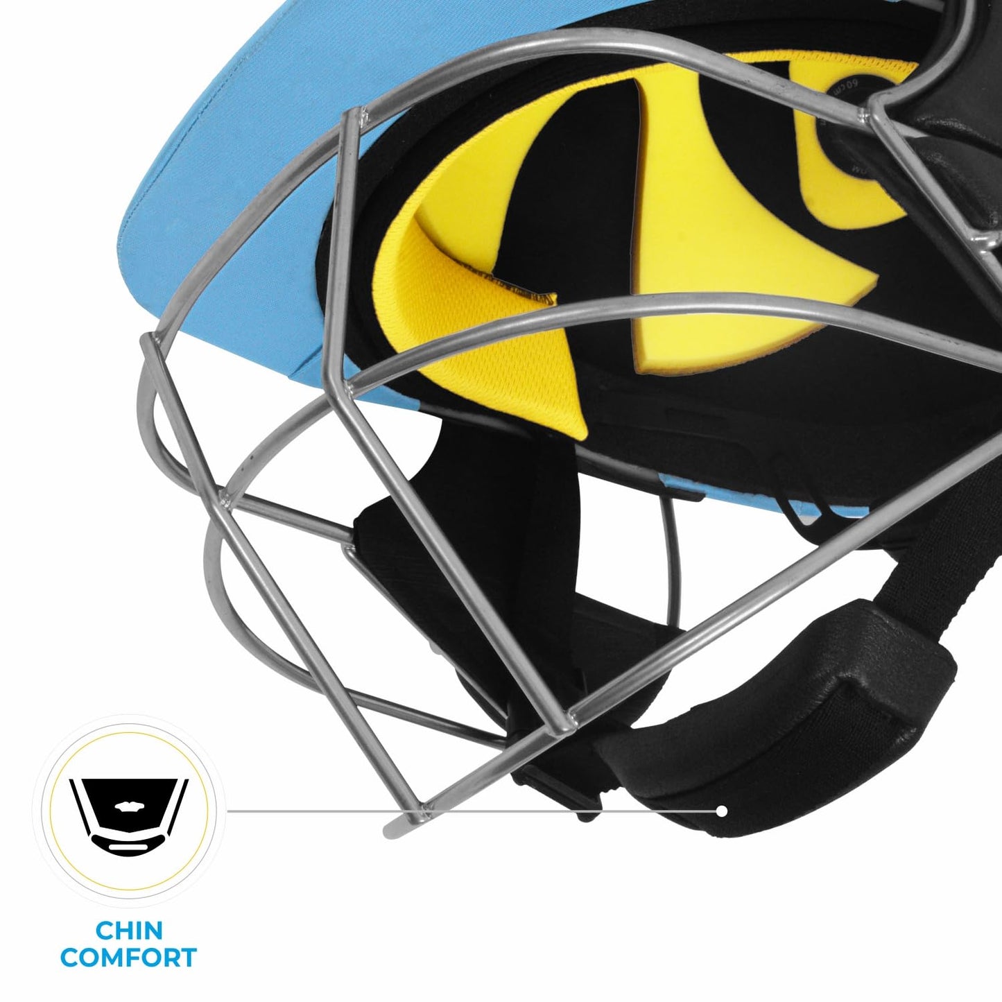 DSC Avenger PRO Premium Cricket-Helm | Für Männer & Jungen | Fester Federstahlgrill | Rückenstützriemen | Nackenschutz | Leichtgewicht