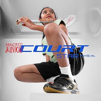 HUNDRED Herren Court Star Badminton Schuhe (Non Marking) | Leicht & Langlebig | X-Cushion Schutz