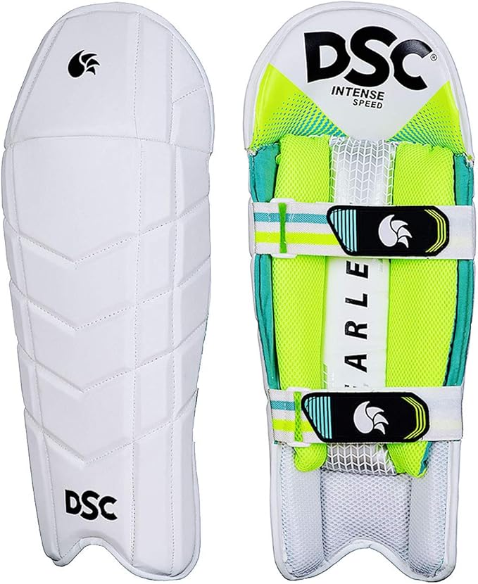 DSC Intense Speed Cricket Wicket Keeping Legguard | Farbe: Multicolor | Material: PU, Schaumstoff | Schwierigkeitsgrad: Profis | Atmungsaktiv | Mesh Instep | High-Density Foam | Leicht gepolstert